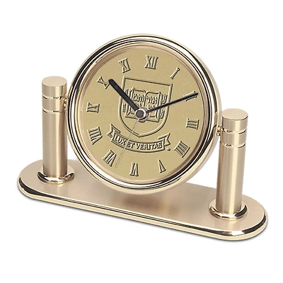 Gold Yale Bulldogs Arcadia Desk Clock