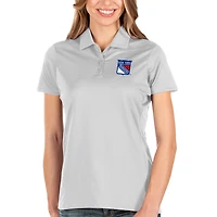 Women's Antigua White New York Rangers Balance Polo