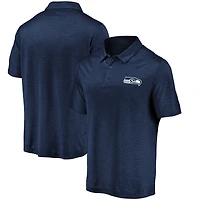 Men's Fanatics College Navy Seattle Seahawks Striated Primary Logo Polo
