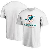 Men's Fanatics White Miami Dolphins Team Lockup Logo T-Shirt