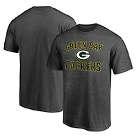 Men's Fanatics Heathered Charcoal Green Bay Packers Logo Big & Tall Victory Arch T-Shirt