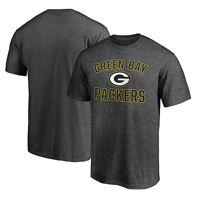Men's Fanatics Heathered Charcoal Green Bay Packers Logo Big & Tall Victory Arch T-Shirt