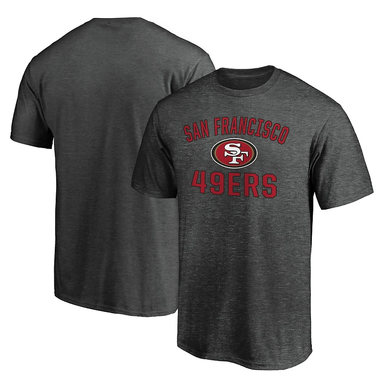 Men's Fanatics Heather Charcoal San Francisco 49ers Victory Arch T-Shirt