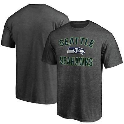 Men's Fanatics Heather Charcoal Seattle Seahawks Victory Arch T-Shirt