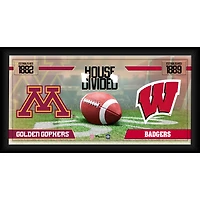 Minnesota Golden Gophers vs. Wisconsin Badgers Framed 10" x 20" House Divided Football Collage