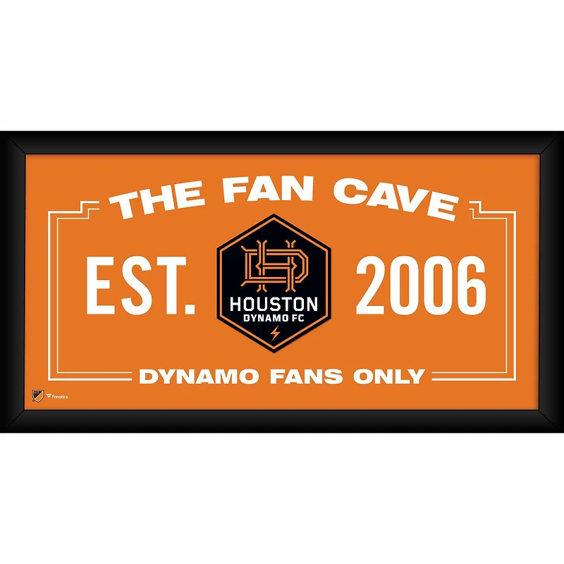 Houston Dynamo Framed 10" x 20" Fan Cave Collage