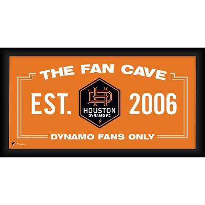 Houston Dynamo Framed 10" x 20" Fan Cave Collage