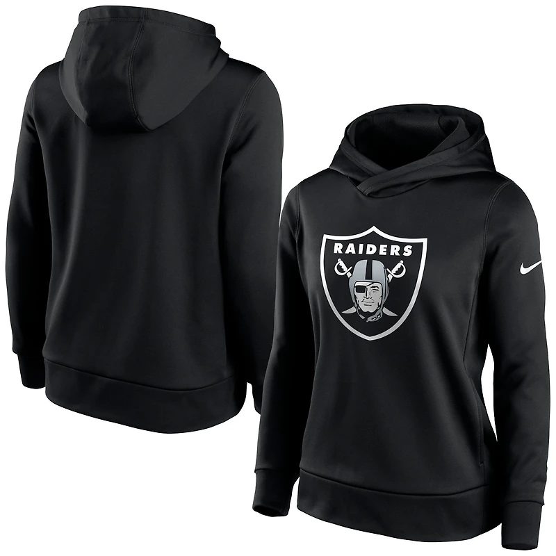Women's Nike Black Las Vegas Raiders Lightweight Performance Hooded Top
