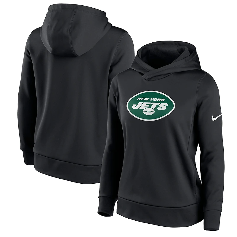 Women's Nike Black New York Jets Lightweight Performance Hooded Top