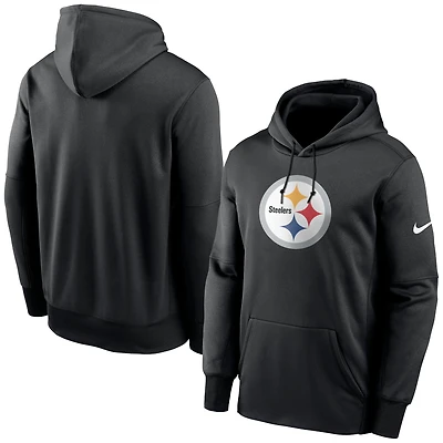 Men's Nike Black Pittsburgh Steelers Fan Gear Primary Logo Performance Pullover Hoodie