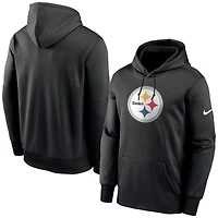 Men's Nike Black Pittsburgh Steelers Fan Gear Primary Logo Performance Pullover Hoodie