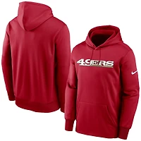 Men's Nike Scarlet San Francisco 49ers Fan Gear Wordmark Performance Pullover Hoodie