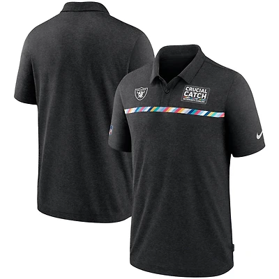 Men's Nike Black Las Vegas Raiders Crucial Catch Sideline Early Season Polo