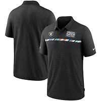 Men's Nike Black Las Vegas Raiders Crucial Catch Sideline Early Season Polo