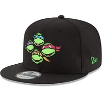 Men's New Era Black Teenage Mutant Ninja Turtles 9FIFTY Adjustable Snapback Hat