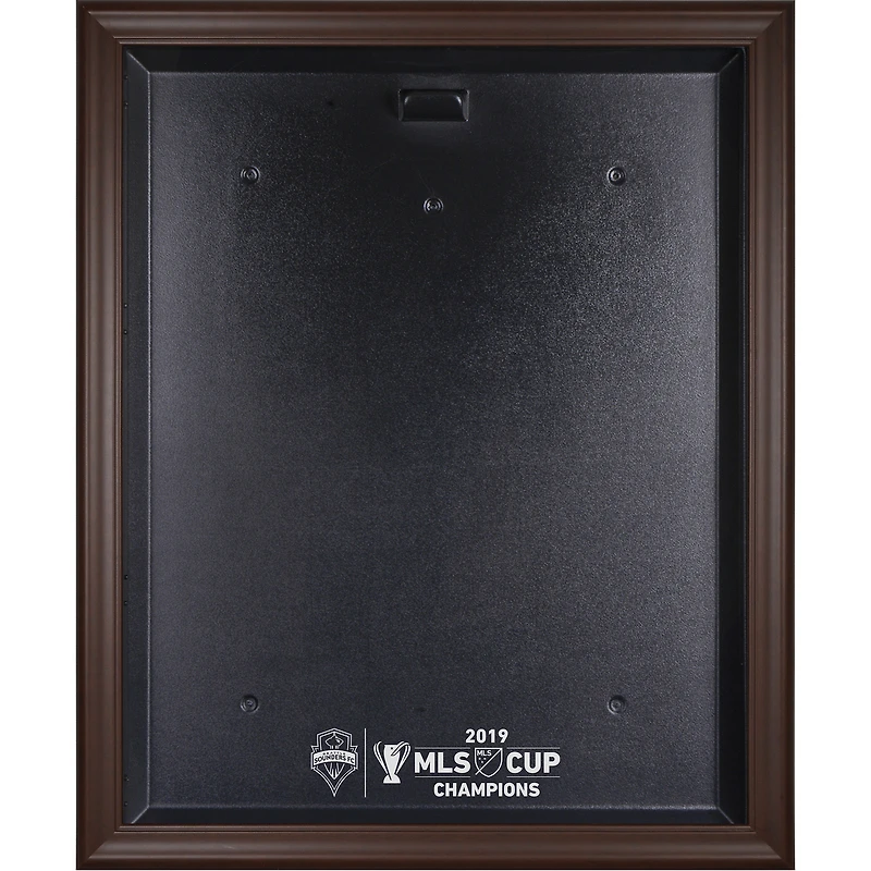Seattle Sounders FC Brown Framed 2019 MLS Cup Champions Team Logo Jersey Display Case