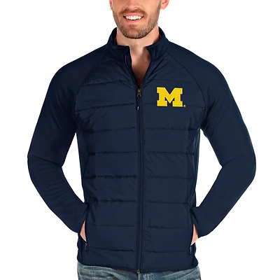 Men's Antigua Navy Michigan Wolverines Altitude Full-Zip Jacket