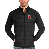 Men's Antigua Black Rutgers Scarlet Knights Altitude Full-Zip Jacket