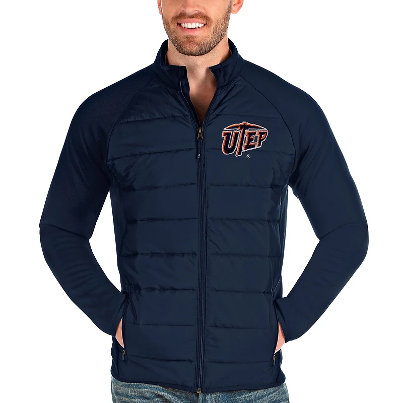 Men's Antigua Navy UTEP Miners Altitude Full-Zip Jacket