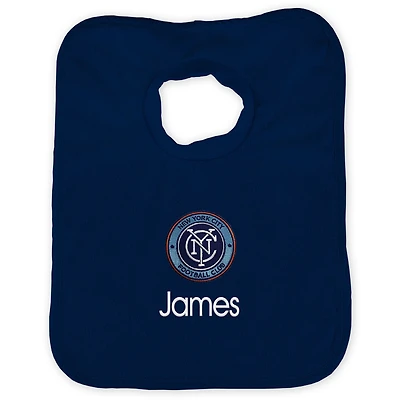 Infant Navy New York City FC Personalized Bib