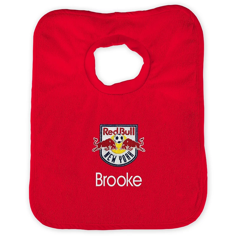 Infant Red New York Red Bulls Personalized Bib