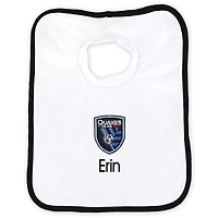 Infant White San Jose Earthquakes Personalized Bib