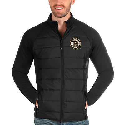 Men's Antigua Black Boston Bruins Altitude Full-Zip Jacket