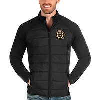 Men's Antigua Black Boston Bruins Altitude Full-Zip Jacket