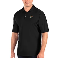 Men's Antigua Black Minnesota Wild Big & Tall Tribute Polo