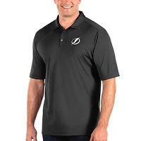 Men's Antigua Gray Tampa Bay Lightning Big & Tall Tribute Polo