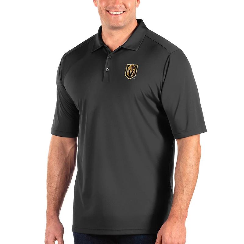 Men's Antigua Gray Vegas Golden Knights Big & Tall Tribute Polo