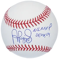 Albert Pujols St. Louis Cardinals Autographed Baseball with "NL MVP 05 08 09" Inscription