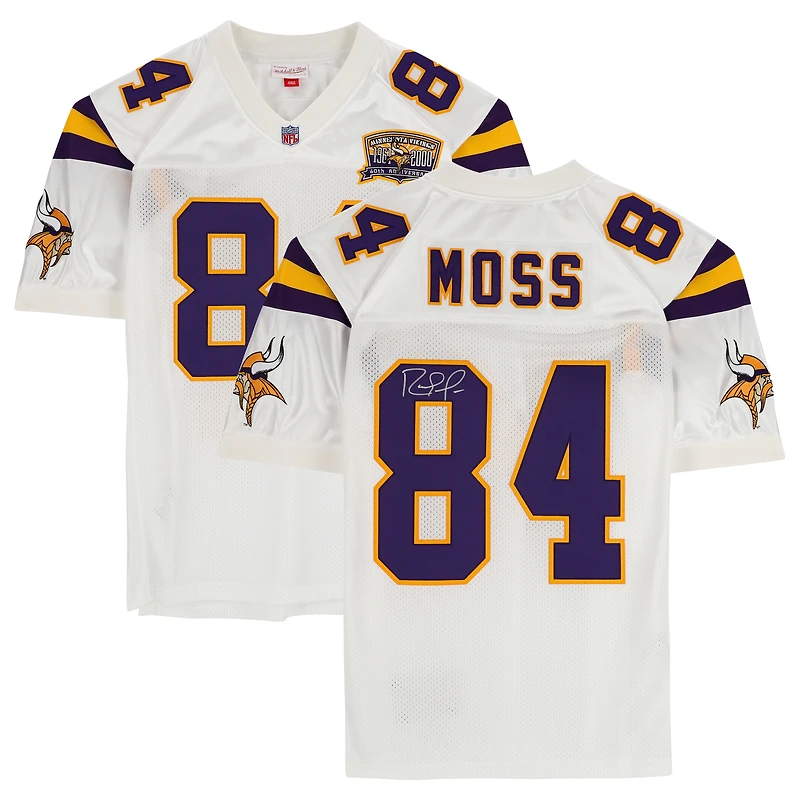 Randy Moss Minnesota Vikings Autographed Mitchell & Ness White Authentic Jersey
