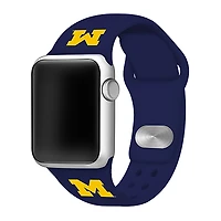 Michigan Wolverines 42/44/45mm Apple Watch Team Color Silicone Sport Band
