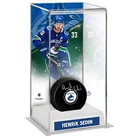 Henrik Sedin Vancouver Canucks Deluxe Tall Hockey Puck Case