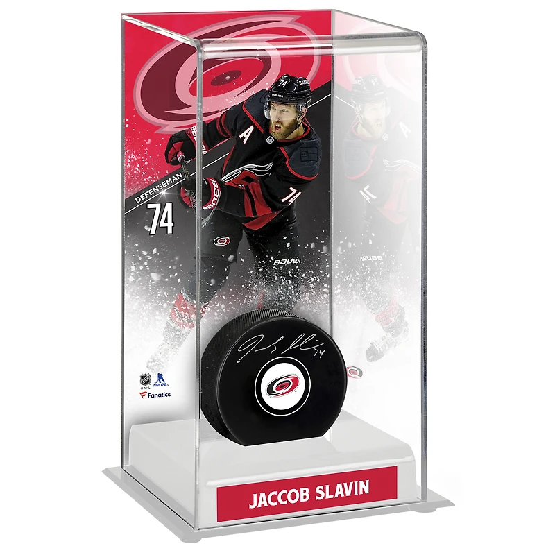 Jaccob Slavin Carolina Hurricanes Deluxe Tall Hockey Puck Case