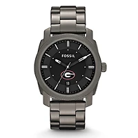 Fossil Georgia Bulldogs Machine Smoke Stainless Steel Watch