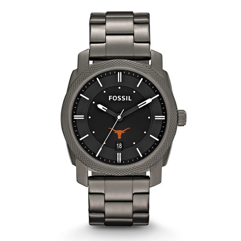 Fossil Texas Longhorns Machine Smoke Stainless Steel Watch