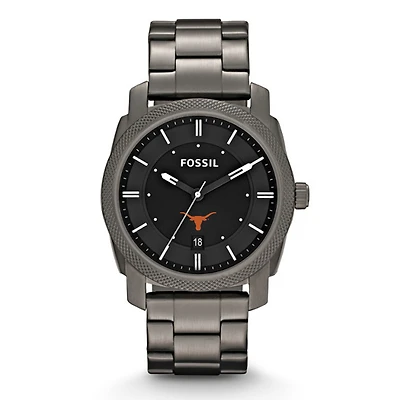Fossil Texas Longhorns Machine Smoke Stainless Steel Watch
