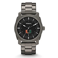 Fossil Miami Hurricanes Machine Smoke Stainless Steel Watch