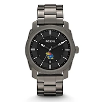 Fossil Kansas Jayhawks Machine Smoke Stainless Steel Watch