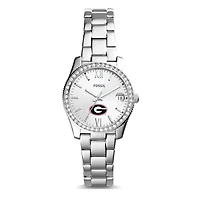 Women's Fossil Georgia Bulldogs Scarlette Mini Three-Hand Date Watch
