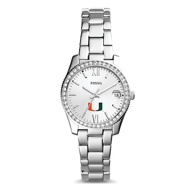 Women's Fossil Miami Hurricanes Scarlette Mini Three-Hand Date Watch