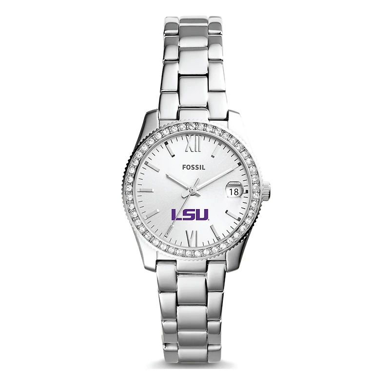 Women's Fossil LSU Tigers Scarlette Mini Three-Hand Date Watch
