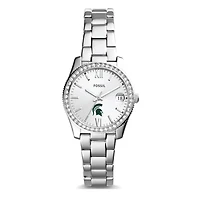 Women's Fossil Michigan State Spartans Scarlette Mini Three-Hand Date Watch