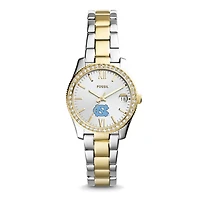 Women's Fossil North Carolina Tar Heels Scarlette Mini Two Tone Stainless Steel Watch