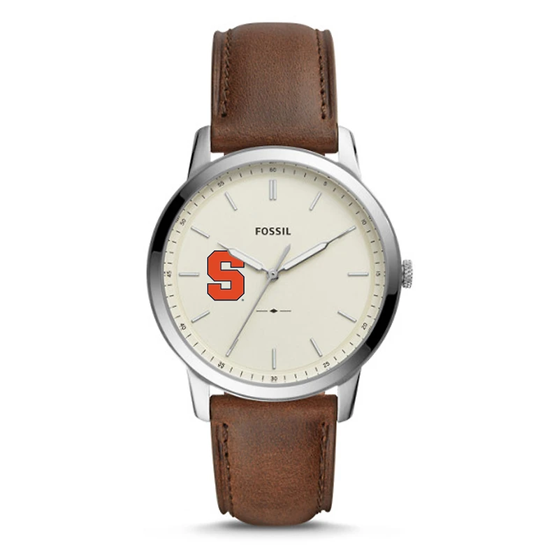 Men's Fossil Syracuse Orange The Minimalist Leather Watch