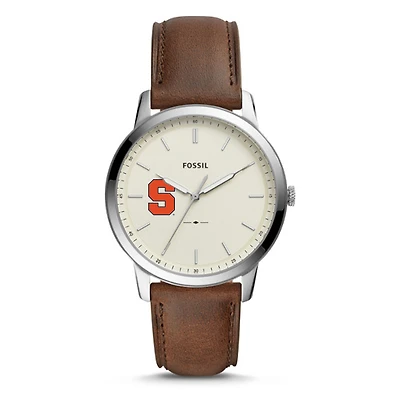 Men's Fossil Syracuse Orange The Minimalist Leather Watch