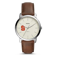 Men's Fossil Syracuse Orange The Minimalist Leather Watch
