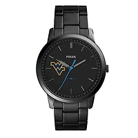 Men's Fossil West Virginia Mountaineers The Minimalist Slim Stainless Steel Watch